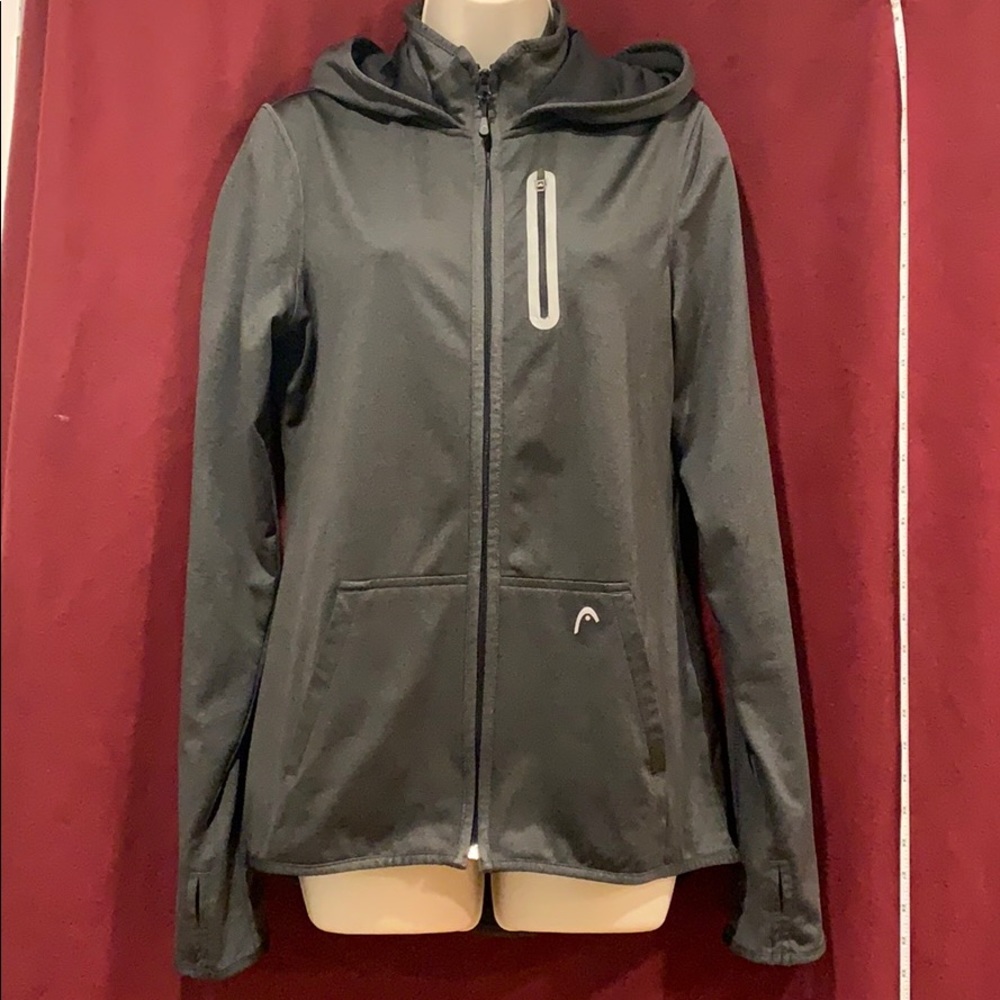 HEAD athletic  jacket Smokey grey/black